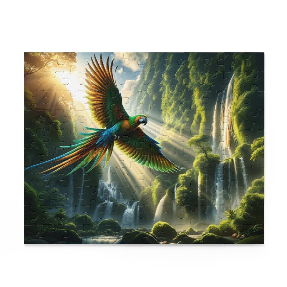 Jungle Rhythms Parrot Puzzle (120, 252, 500-Piece) | Art Puzzle | Animal Jigsaw Puzzles - Image 4