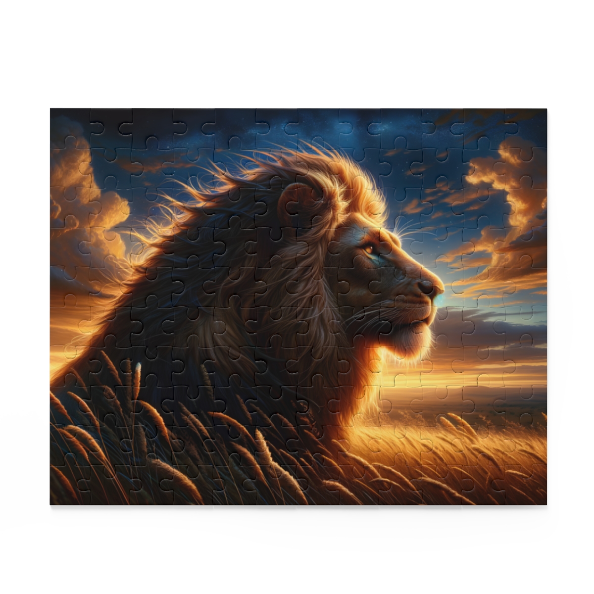 Serengeti Twilight Lion Puzzle (120, 252, 500-Piece) | Nature Puzzles | Art Puzzles - Image 4