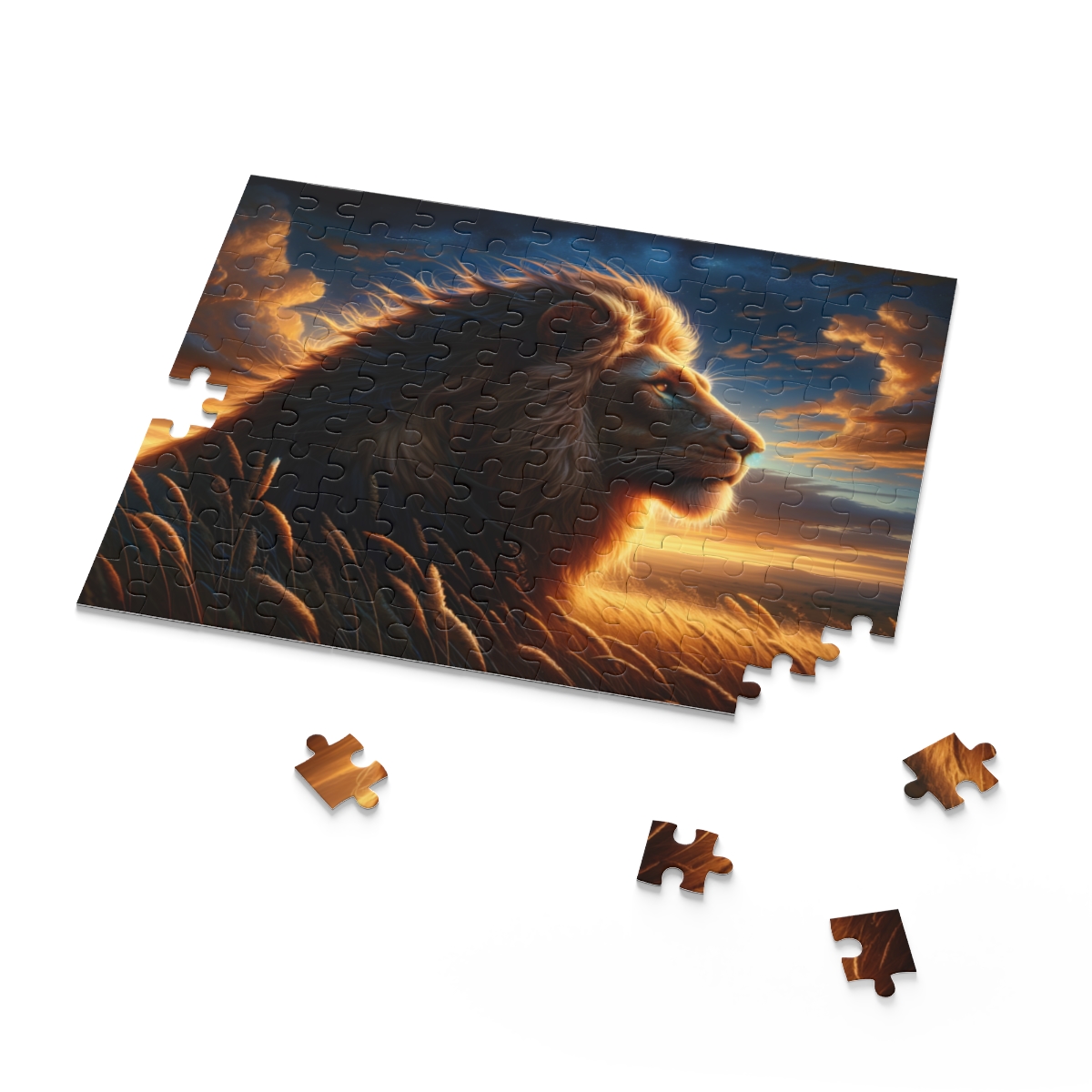 Serengeti Twilight Lion Puzzle (120, 252, 500-Piece) | Nature Puzzles | Art Puzzles - Image 6