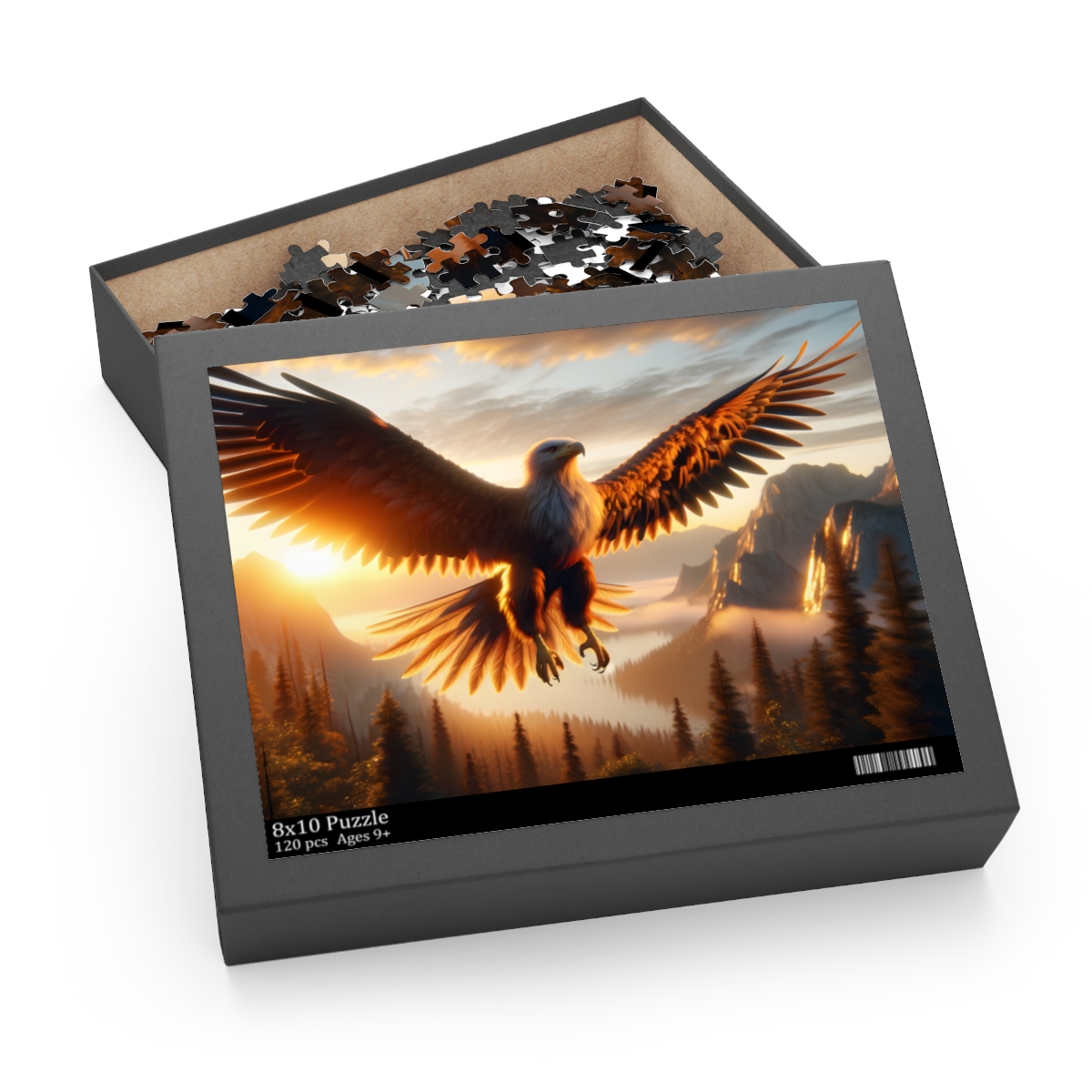 Majestic Eagle in Flight Puzzle (120, 252, 500-Piece) | Nature Puzzles | Best Jigsaw Puzzles For Adults - Image 5