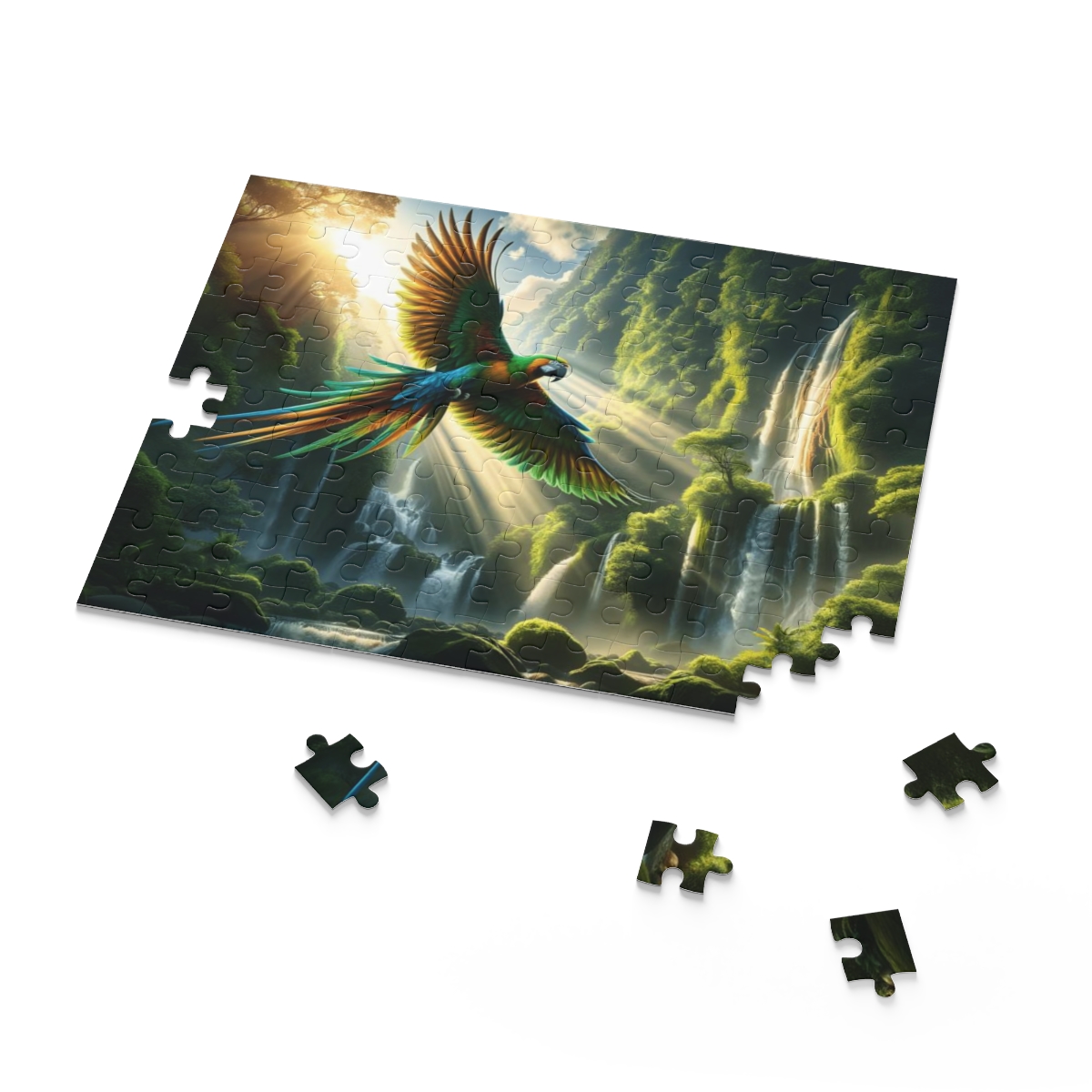 Jungle Rhythms Parrot Puzzle (120, 252, 500-Piece) | Art Puzzle | Animal Jigsaw Puzzles - Image 6