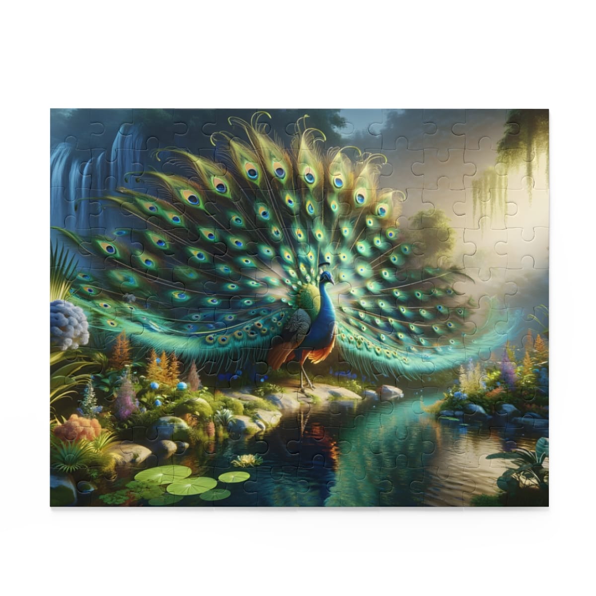 Majestic Peacock Display Puzzle (120, 252, 500-Piece) | Epic Jigsaw Puzzles | Puzzle Art - Image 4