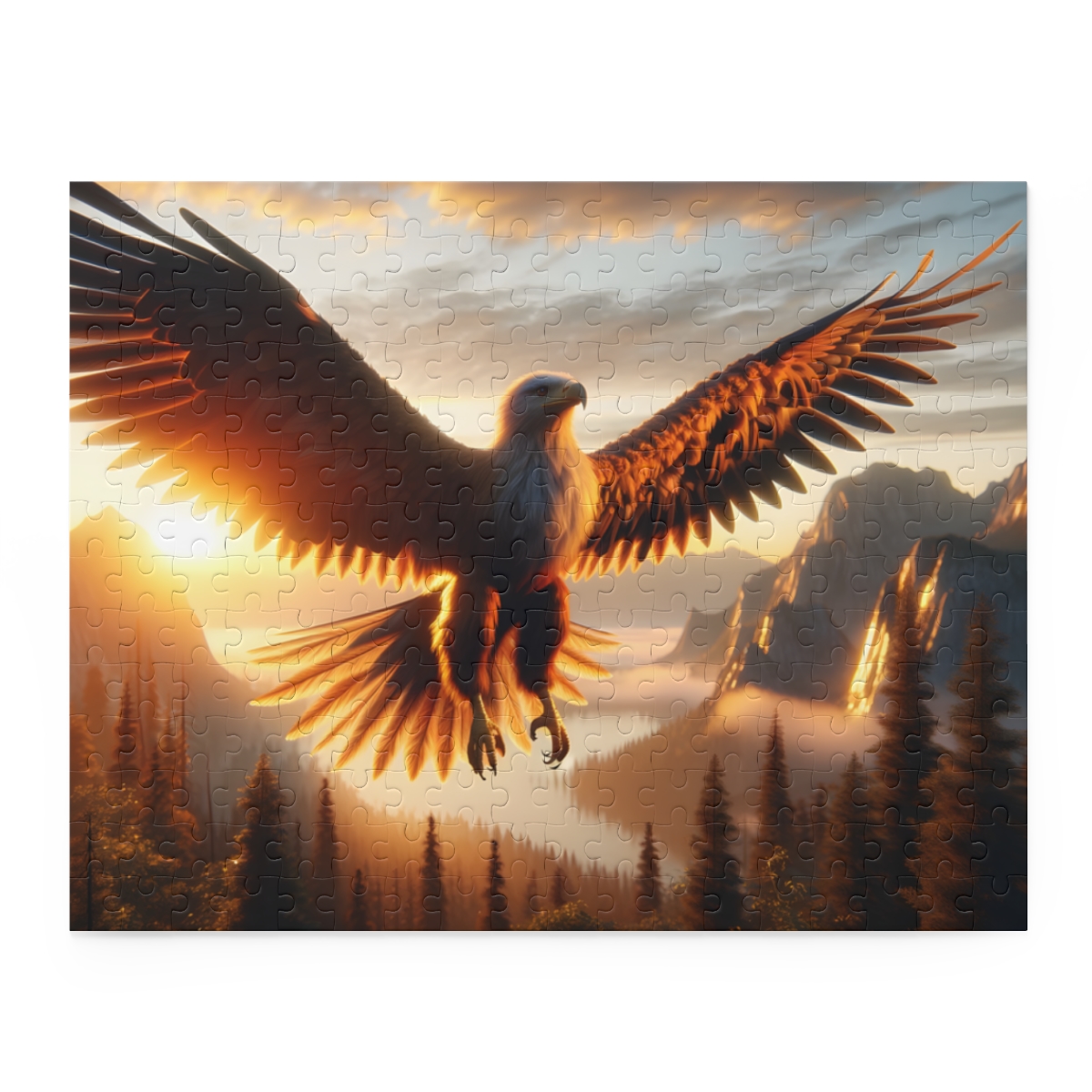 Majestic Eagle in Flight Puzzle (120, 252, 500-Piece) | Nature Puzzles | Best Jigsaw Puzzles For Adults - Image 2