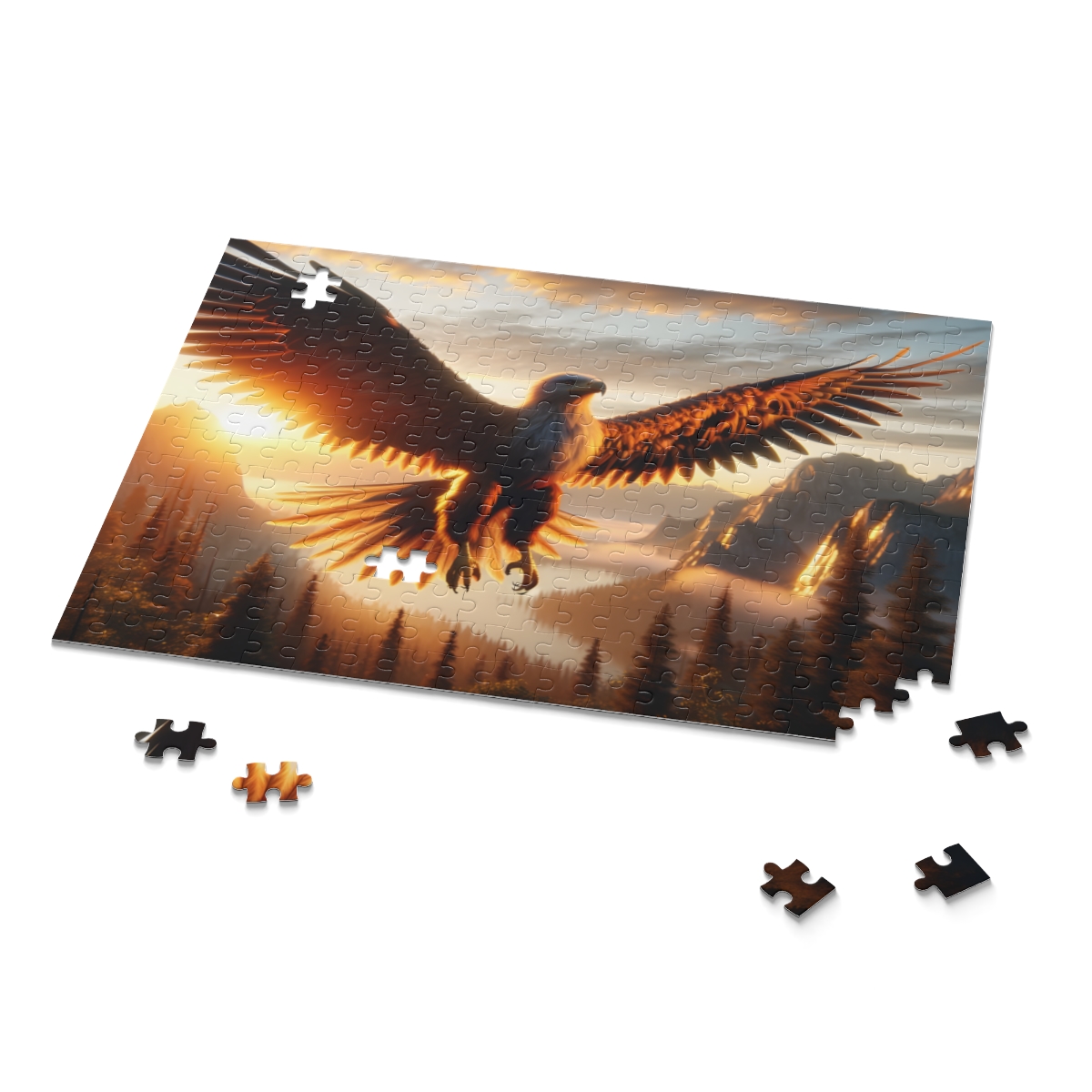 Majestic Eagle in Flight Puzzle (120, 252, 500-Piece) | Nature Puzzles | Best Jigsaw Puzzles For Adults - Image 3