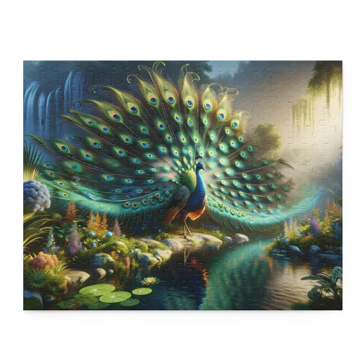 Majestic Peacock Display Puzzle (120, 252, 500-Piece) | Epic Jigsaw Puzzles | Puzzle Art - Image 2