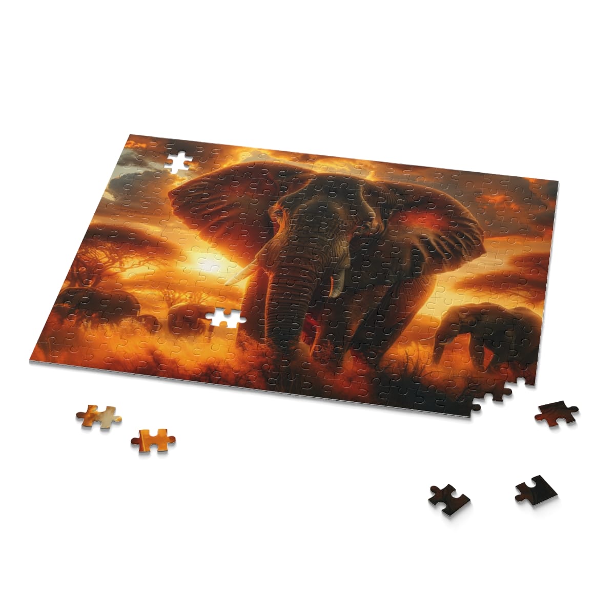 Savannah Serenity Elephant Puzzle (120, 252, 500-Piece) | Elephant Puzzles | Puzzle Art - Image 3