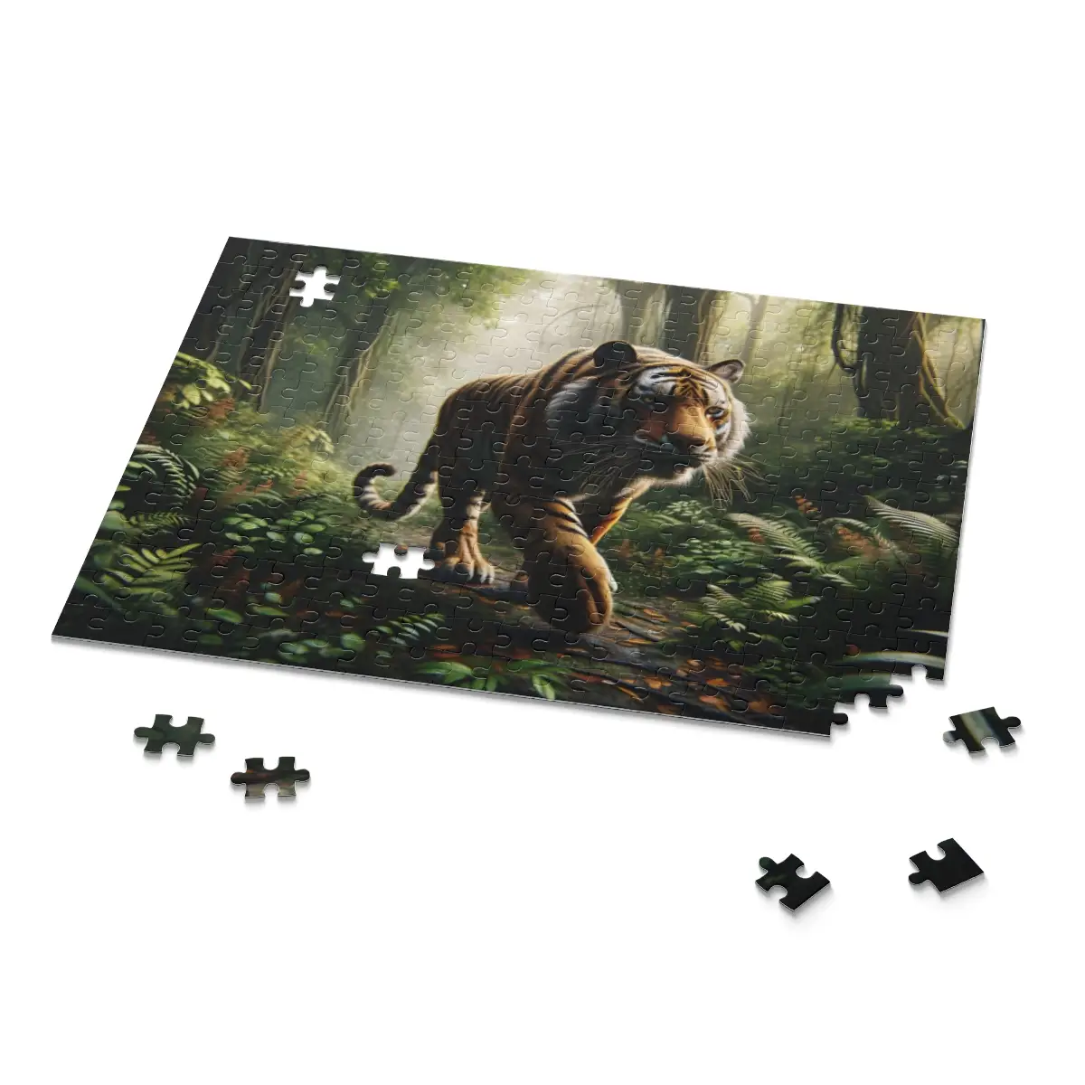 Majestic Tiger Puzzle (120, 252, 500-Piece) | Nature Puzzles | Jungle Puzzles - Image 9