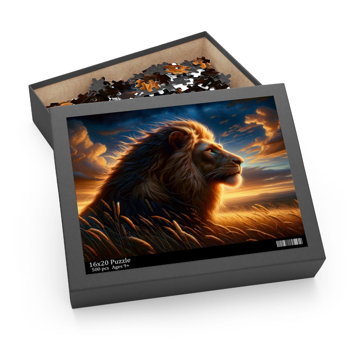 Serengeti Twilight Lion Puzzle (120, 252, 500-Piece) | Nature Puzzles | Art Puzzles