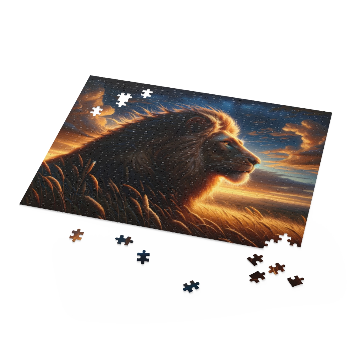 Serengeti Twilight Lion Puzzle (120, 252, 500-Piece) | Nature Puzzles | Art Puzzles - Image 3