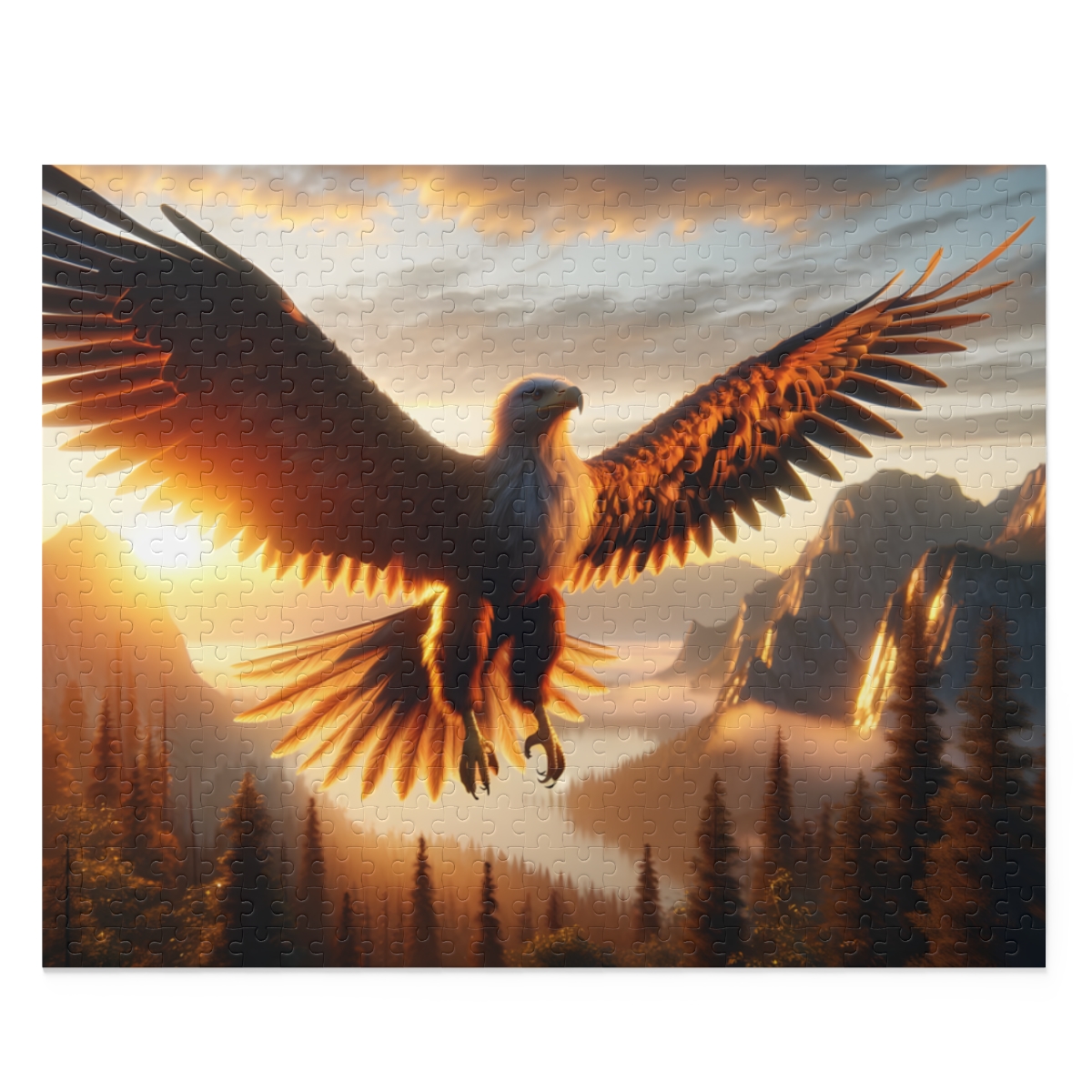 Majestic Eagle in Flight Puzzle (120, 252, 500-Piece) | Nature Puzzles | Best Jigsaw Puzzles For Adults - Image 7