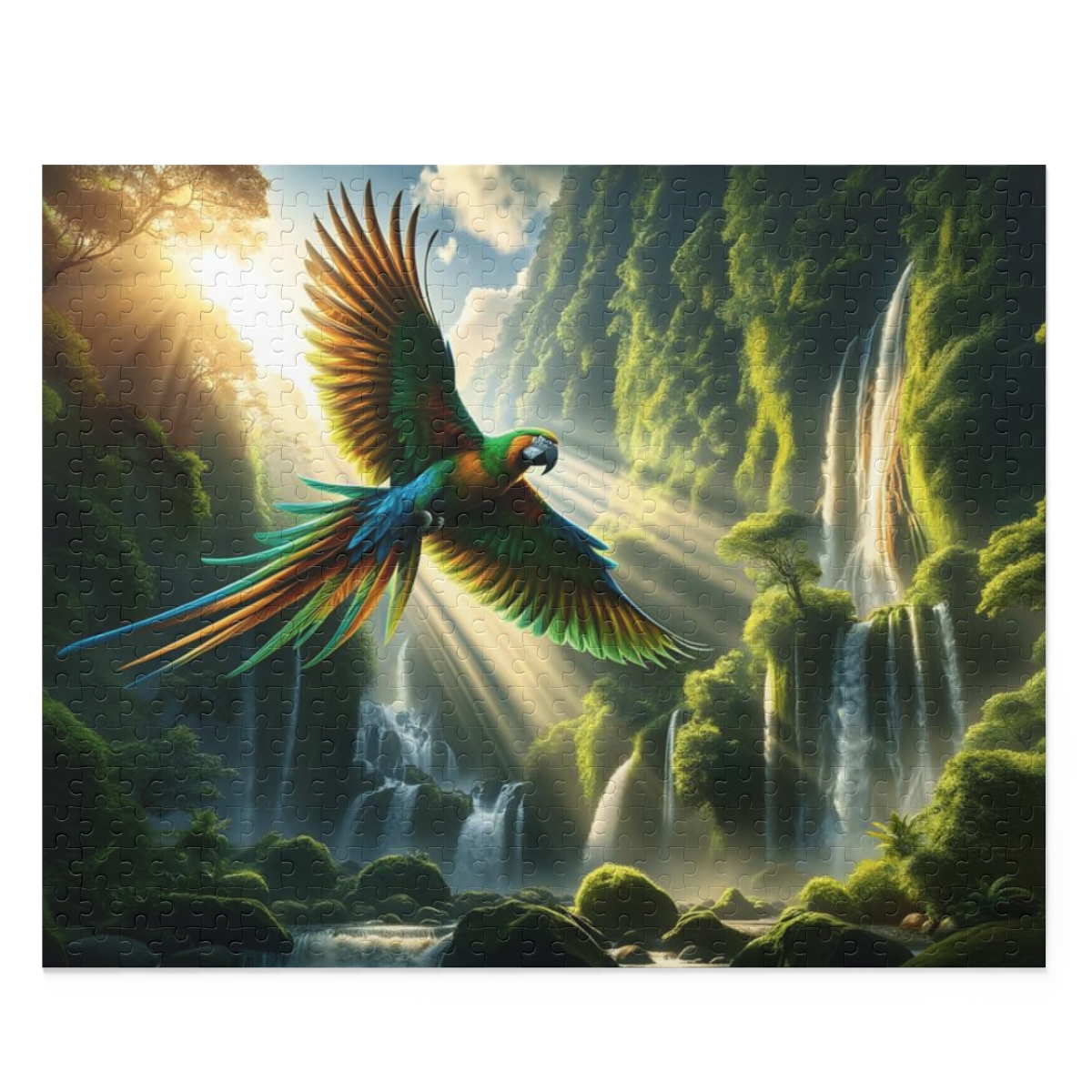 Jungle Rhythms Parrot Puzzle (120, 252, 500-Piece) | Art Puzzle | Animal Jigsaw Puzzles - Image 2
