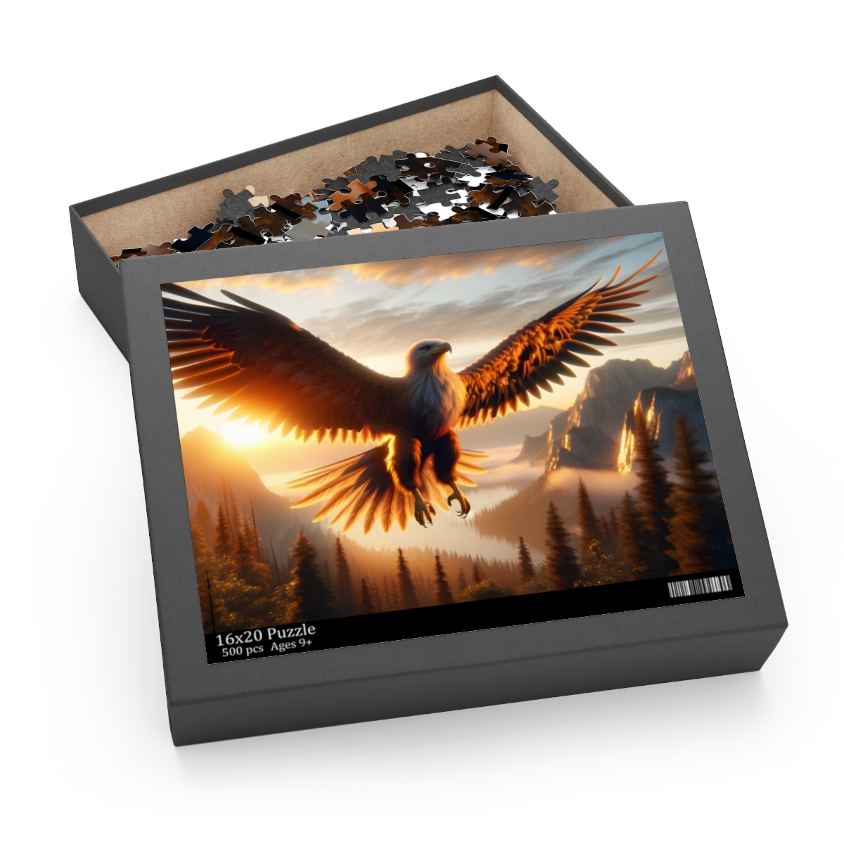Majestic Eagle in Flight Puzzle (120, 252, 500-Piece) | Nature Puzzles | Best Jigsaw Puzzles For Adults - Image 8