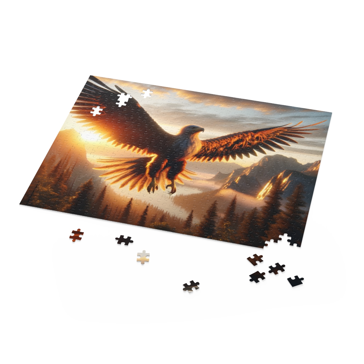 Majestic Eagle in Flight Puzzle (120, 252, 500-Piece) | Nature Puzzles | Best Jigsaw Puzzles For Adults - Image 9
