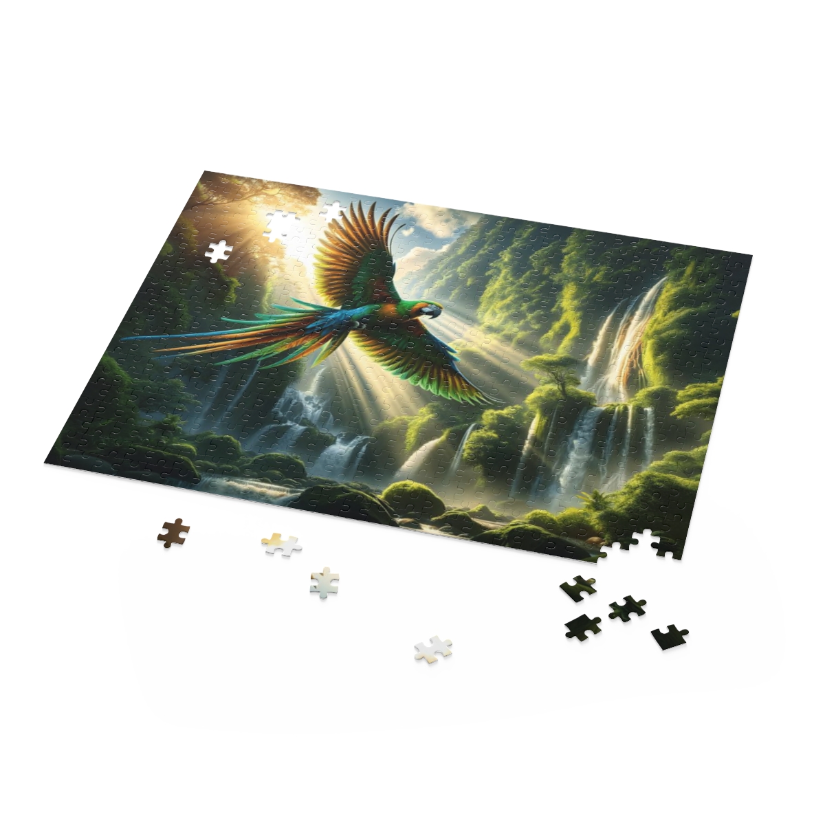 Jungle Rhythms Parrot Puzzle (120, 252, 500-Piece) | Art Puzzle | Animal Jigsaw Puzzles - Image 3