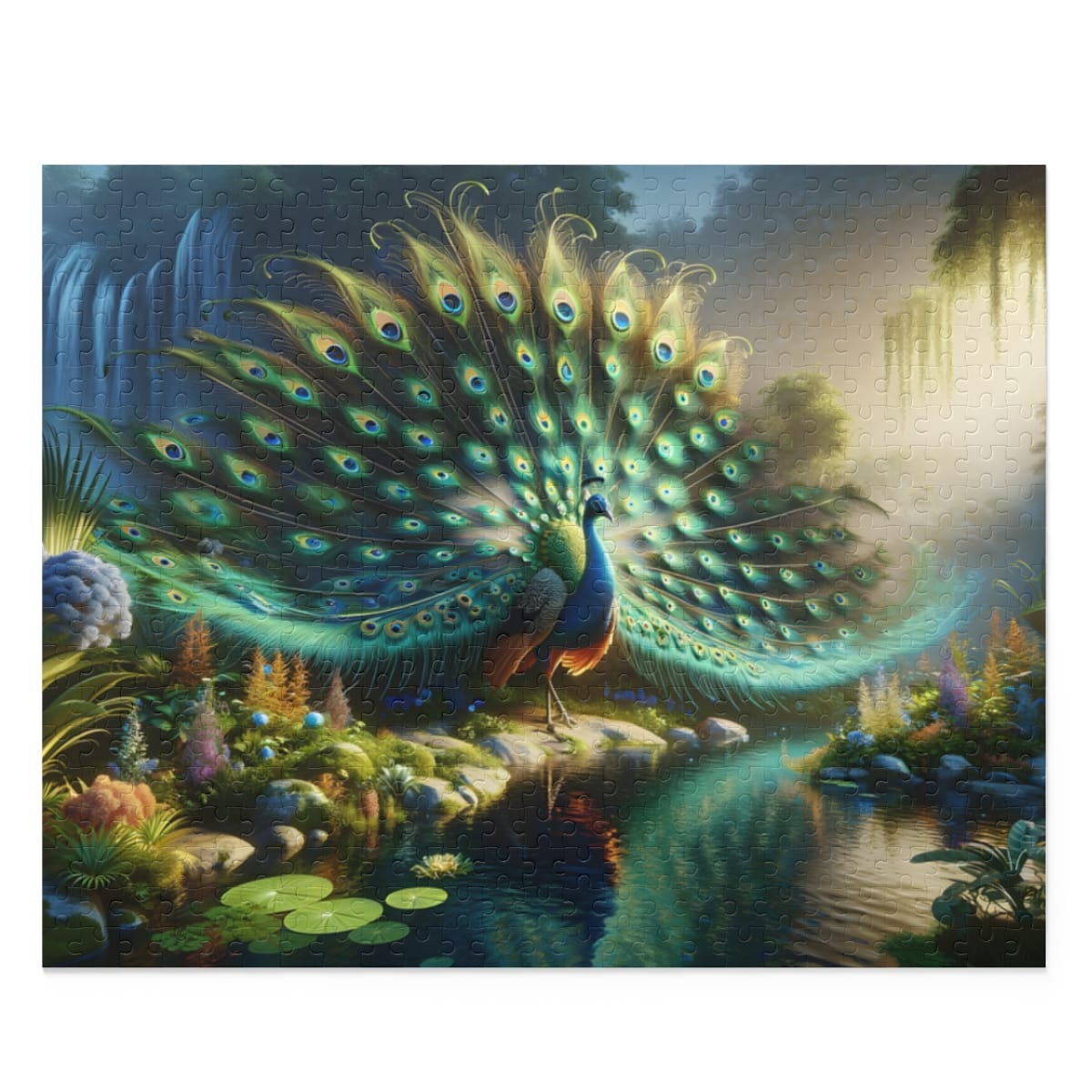 Majestic Peacock Display Puzzle (120, 252, 500-Piece) | Epic Jigsaw Puzzles | Puzzle Art - Image 7
