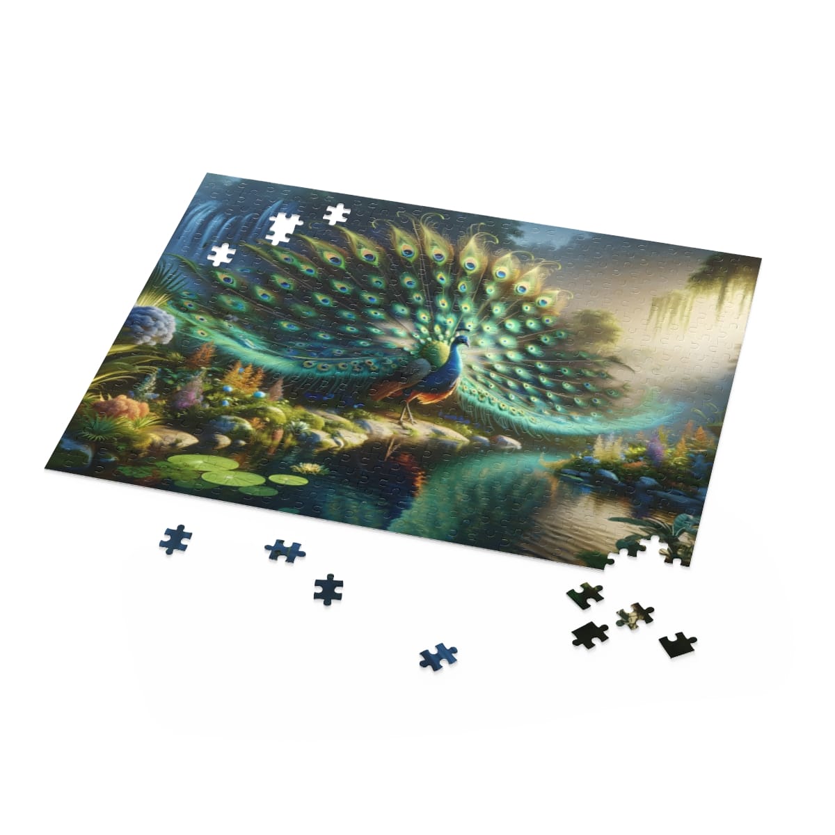 Majestic Peacock Display Puzzle (120, 252, 500-Piece) | Epic Jigsaw Puzzles | Puzzle Art - Image 9