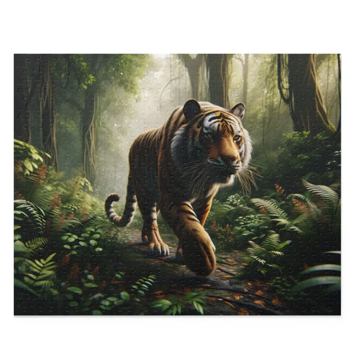 Majestic Tiger Puzzle (120, 252, 500-Piece) | Nature Puzzles | Jungle Puzzles - Image 2