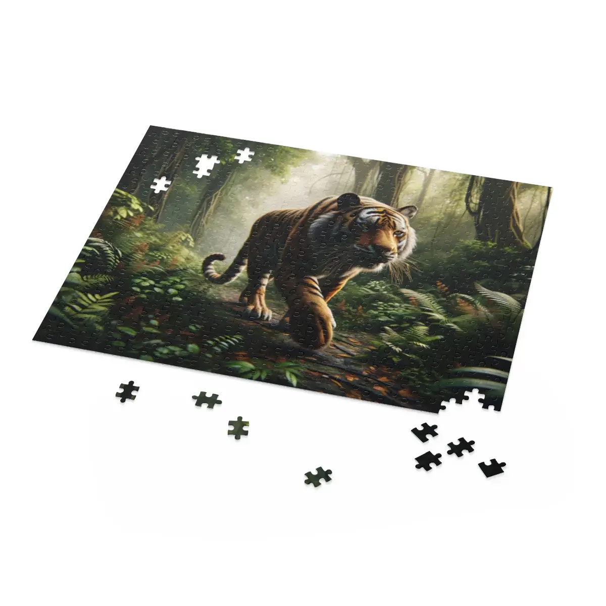 Majestic Tiger Puzzle (120, 252, 500-Piece) | Nature Puzzles | Jungle Puzzles - Image 3