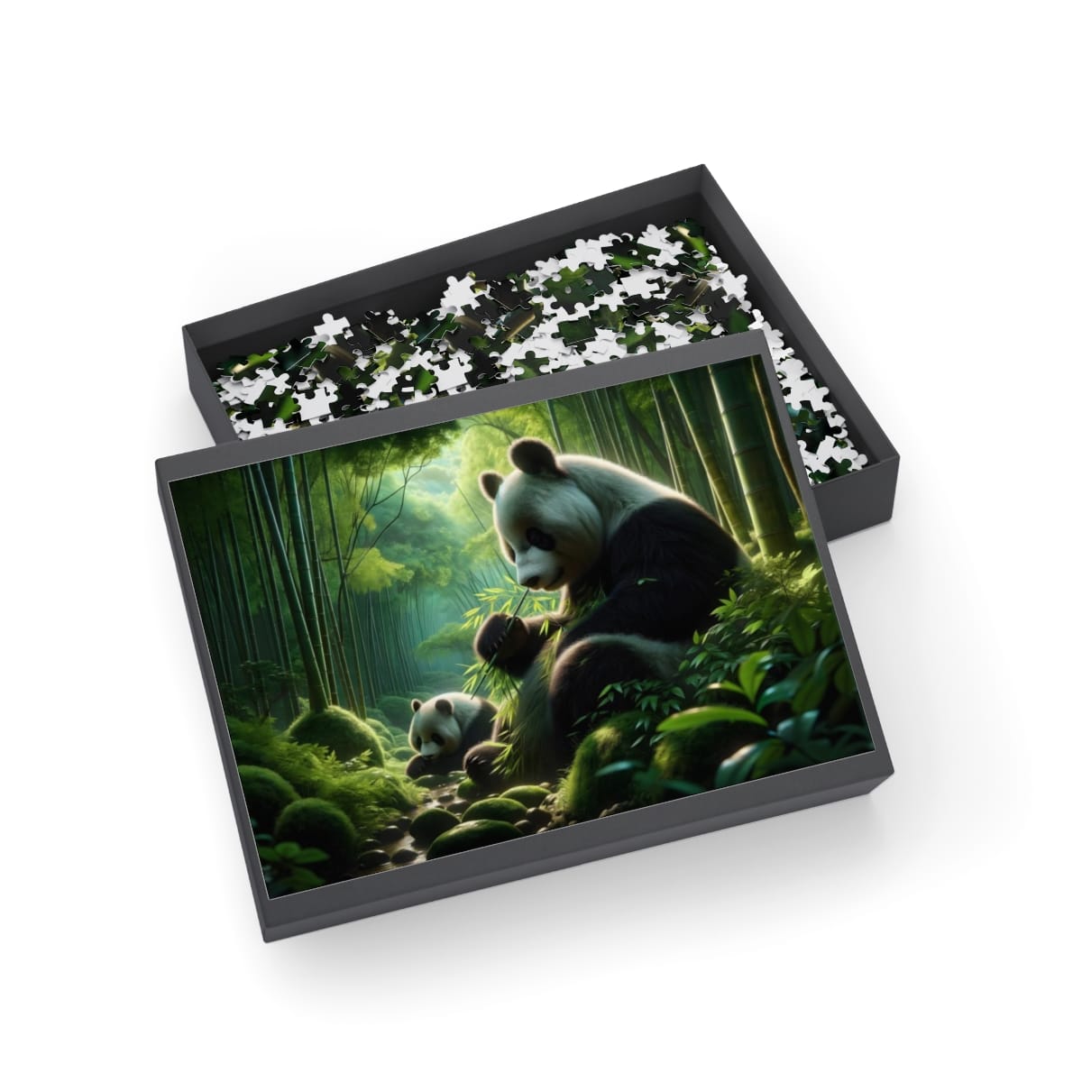 Giant Pandas in bamboo forest Puzzle (1000-Piece) | Panda Puzzles | Jungle Puzzles