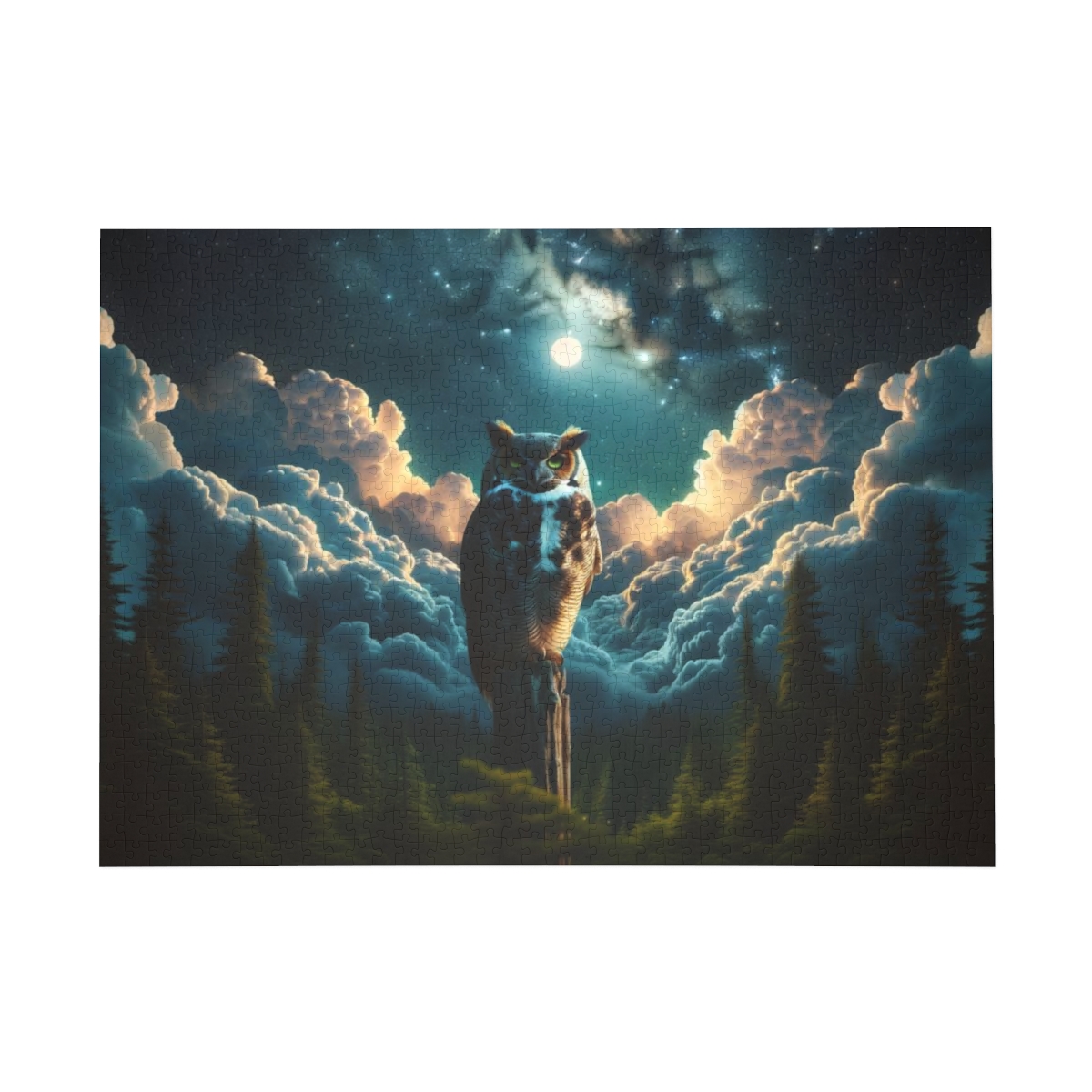 Wise Owl in Enchanted Forest Puzzle (1000-Piece) | Moonlight Puzzles | HD Puzzles - Image 2