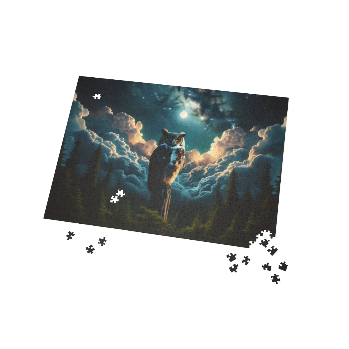 Wise Owl in Enchanted Forest Puzzle (1000-Piece) | Moonlight Puzzles | HD Puzzles - Image 3