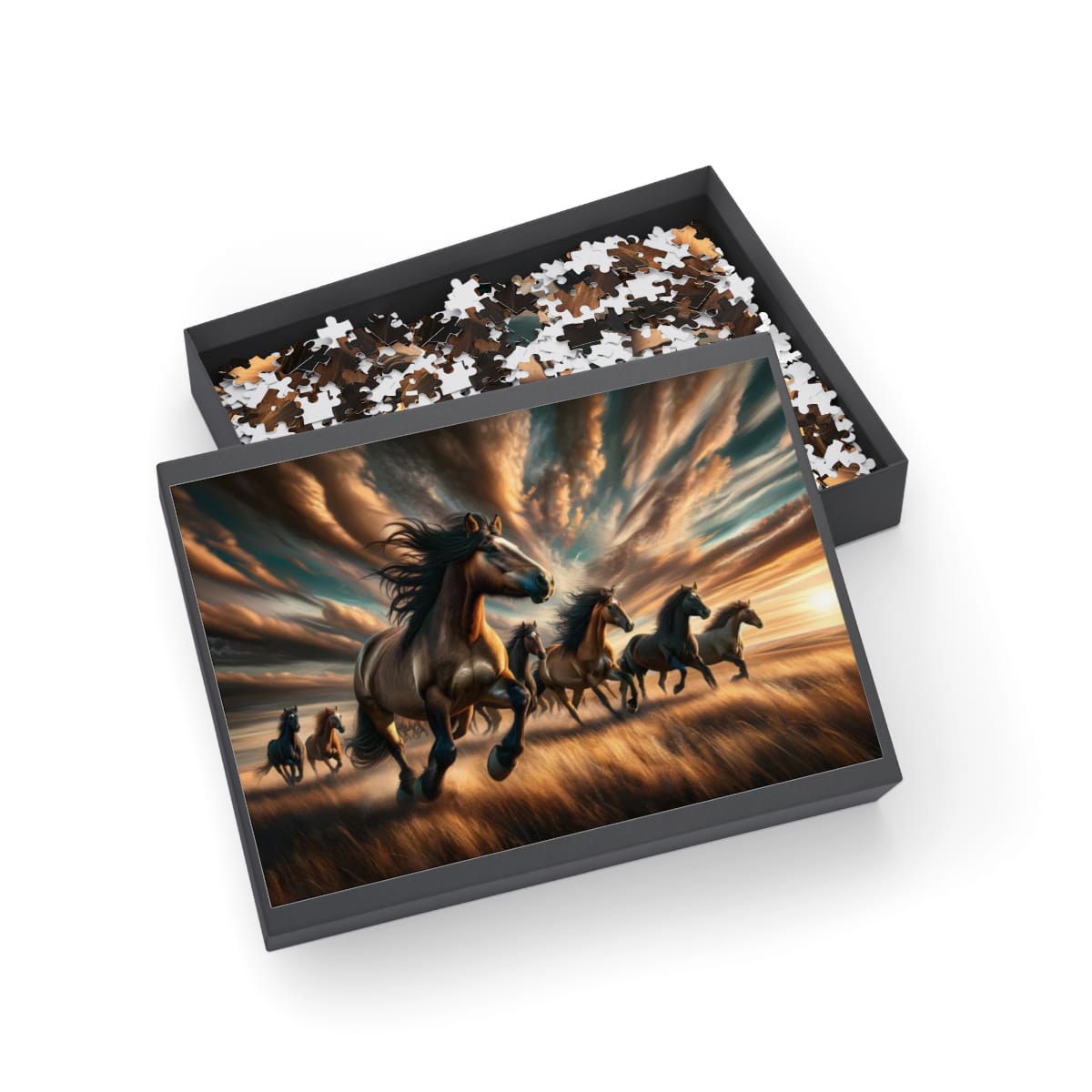 Prairie Ballad Wild Horses Puzzle (1000-Piece) | Epic Jigsaw Puzzles | HD Puzzle Art