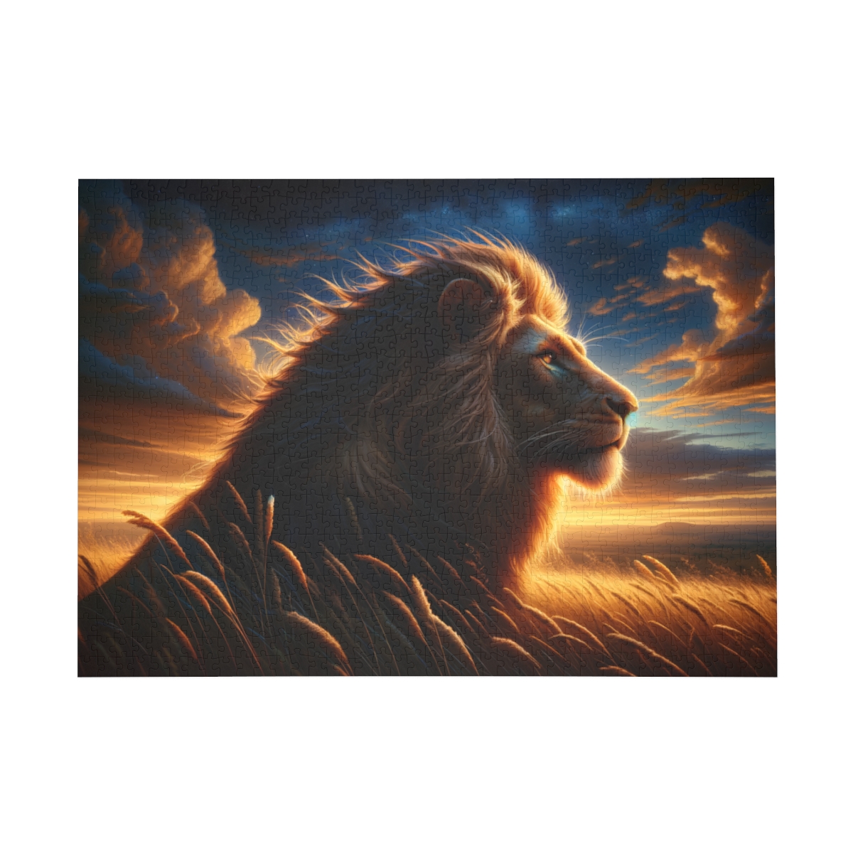 Serengeti Twilight Lion Puzzle (1000-Piece) | Epic Jigsaw Puzzles | Lion Puzzle - Image 2