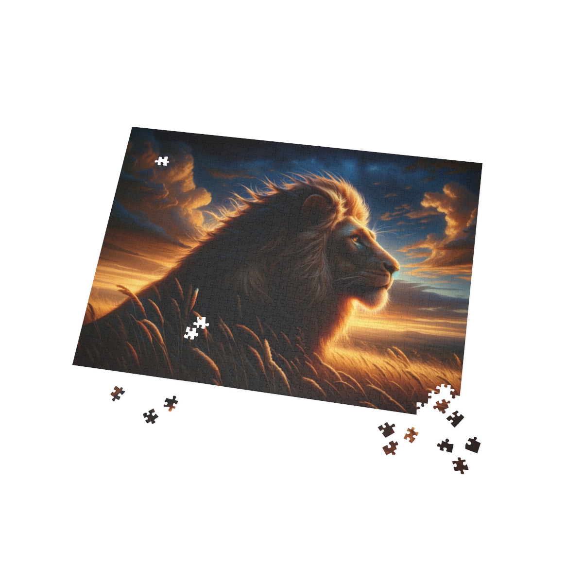 Serengeti Twilight Lion Puzzle (1000-Piece) | Epic Jigsaw Puzzles | Lion Puzzle - Image 3