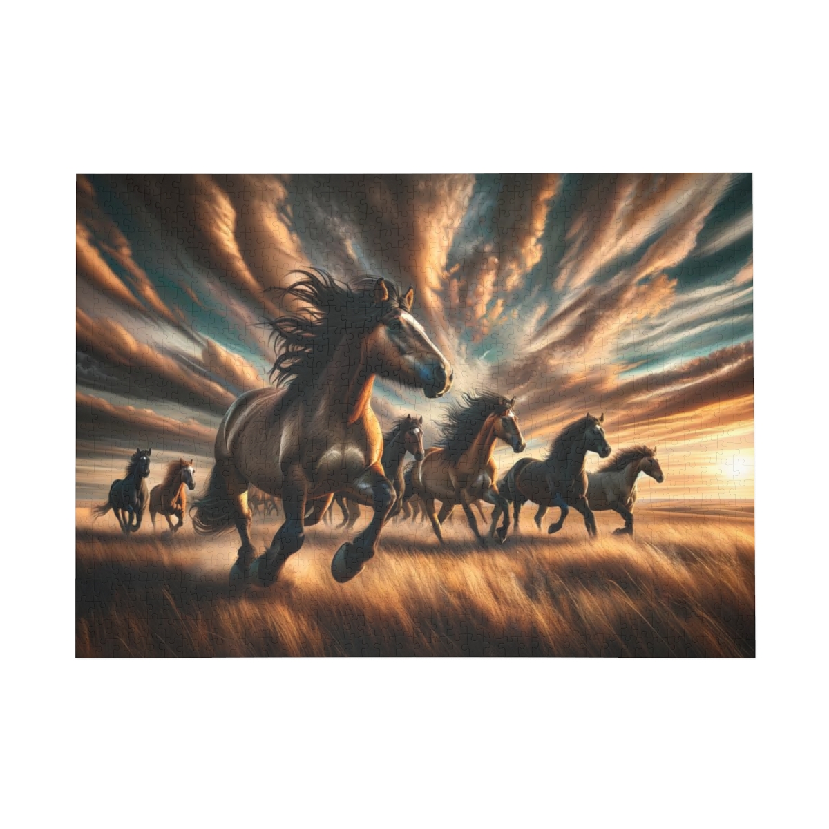 Prairie Ballad Wild Horses Puzzle (1000-Piece) | Epic Jigsaw Puzzles | HD Puzzle Art - Image 2