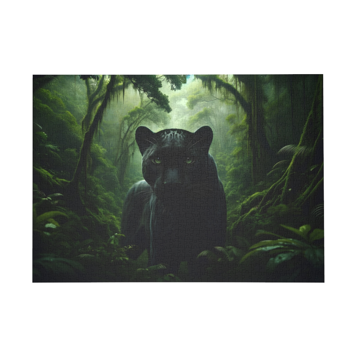 Mysterious Panther in Jungle Puzzle (1000-Piece) | Panther Puzzle | HD Puzzle Art - Image 2
