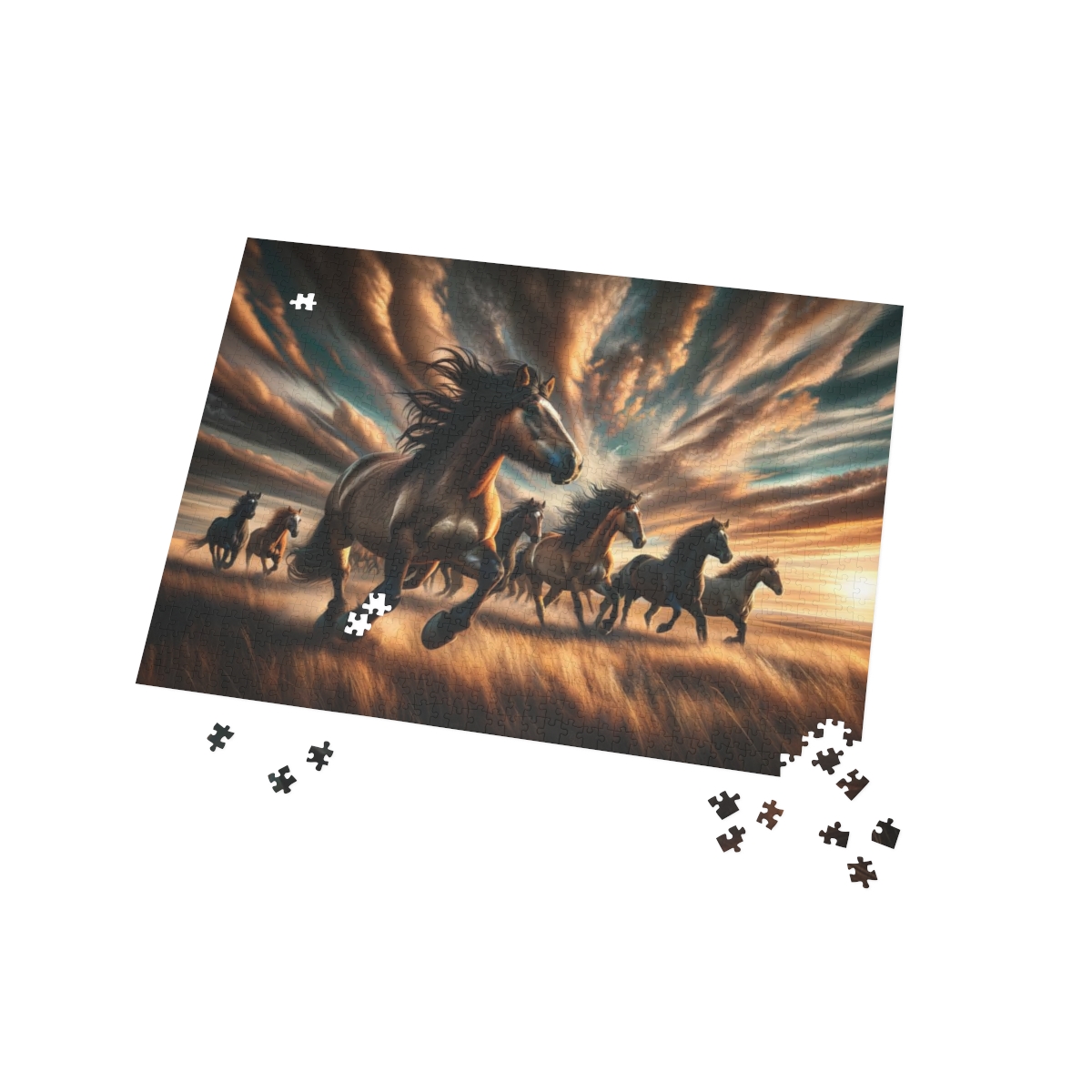 Prairie Ballad Wild Horses Puzzle (1000-Piece) | Epic Jigsaw Puzzles | HD Puzzle Art - Image 3