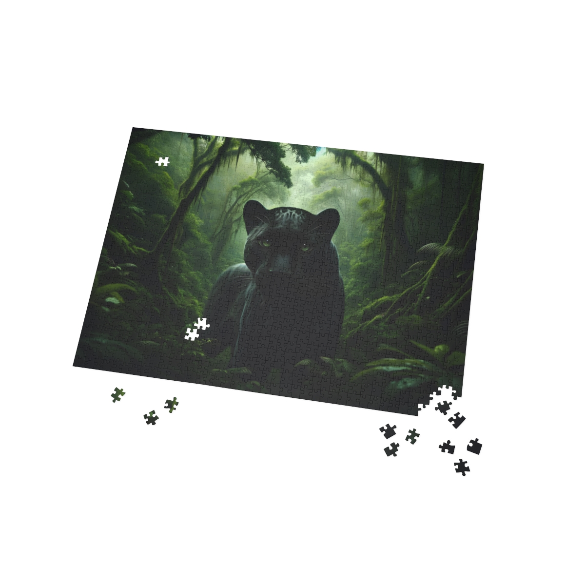 Mysterious Panther in Jungle Puzzle (1000-Piece) | Panther Puzzle | HD Puzzle Art - Image 3