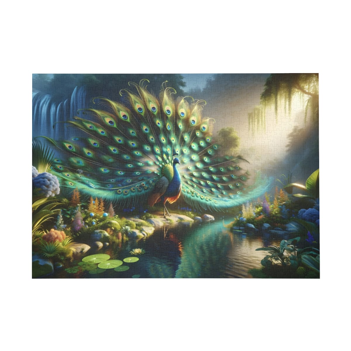 Majestic Peacock Display Puzzle(1000-Piece) | Epic Puzzle Art | HD Puzzles - Image 2