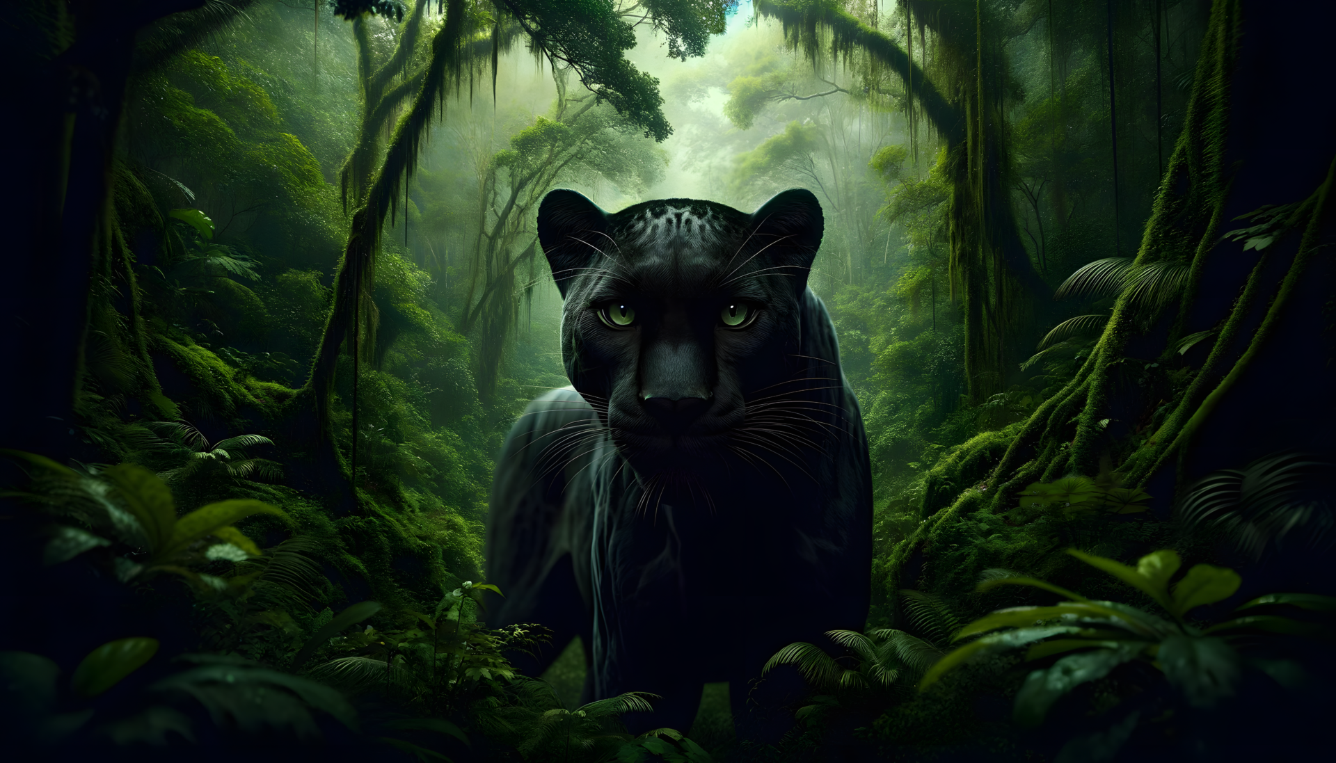 Mysterious Panther in Jungle Puzzle (1000-Piece) | Panther Puzzle | HD Puzzle Art - Image 4