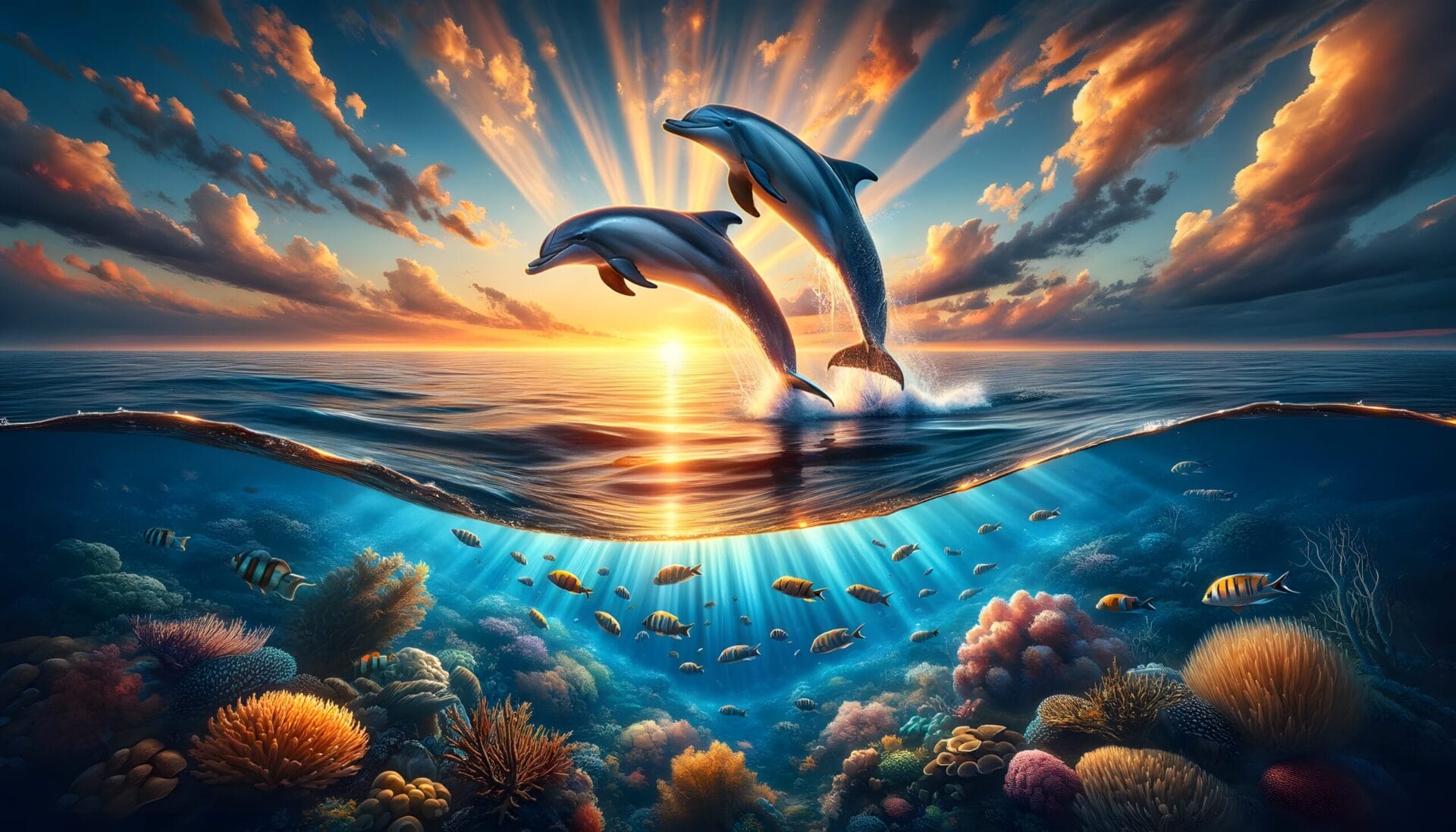 Playful Dolphins at Sunset Puzzle (1000-Piece) | Epic Jigsaw Puzzles | 1000 Piece Puzzles - Image 4